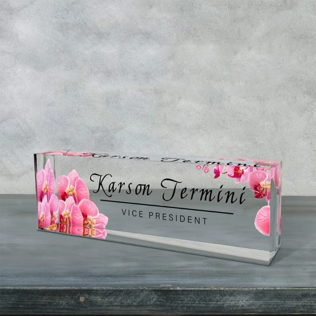 Desk Name Plate - [2D Plano] Placa de Nome de