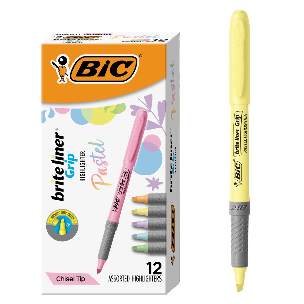 Is Stationery Office Supply - Marcadores Fluorescentes Grip Pastel em Cores