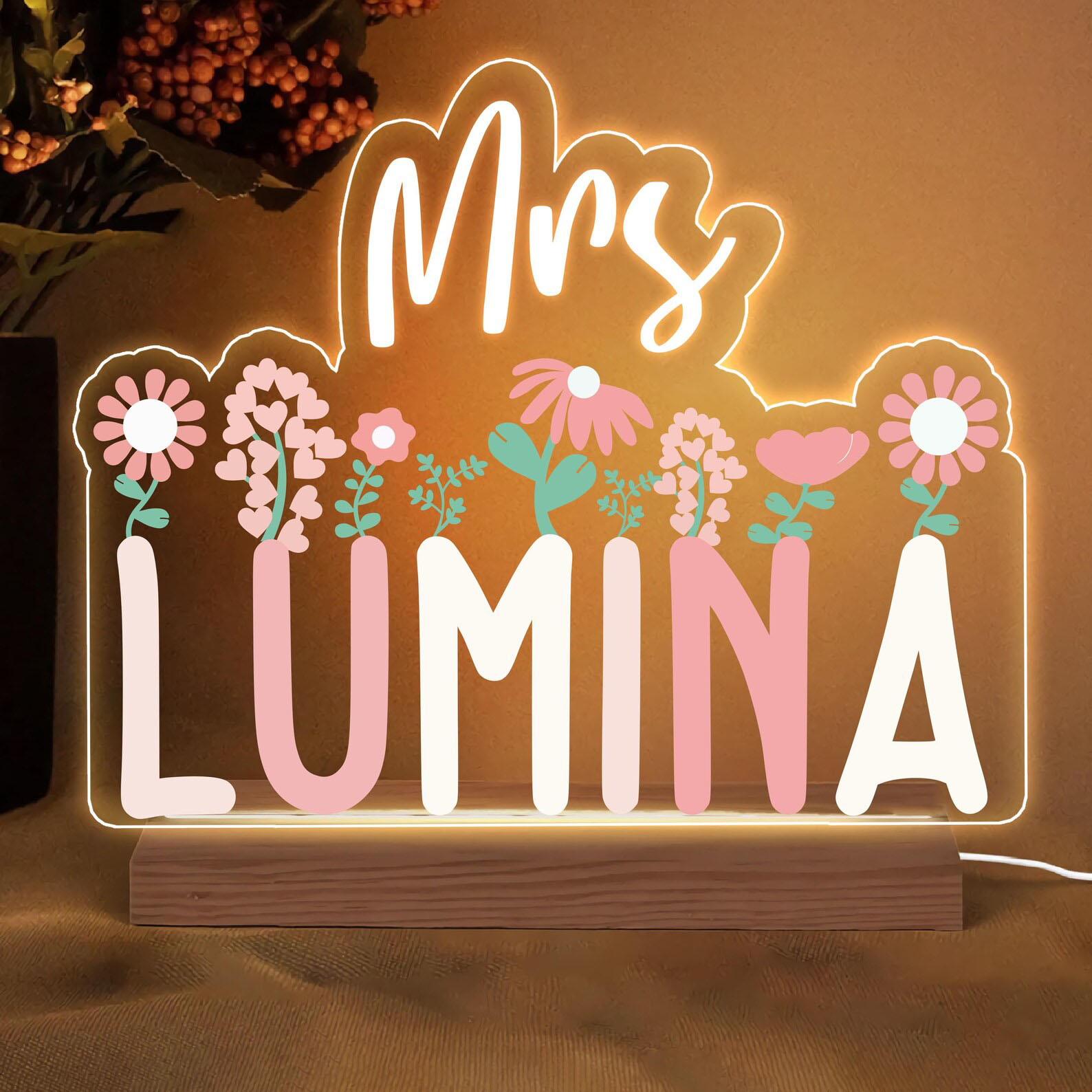 Desk Name Plate - Placa de Nome Personalizada para Professores,
