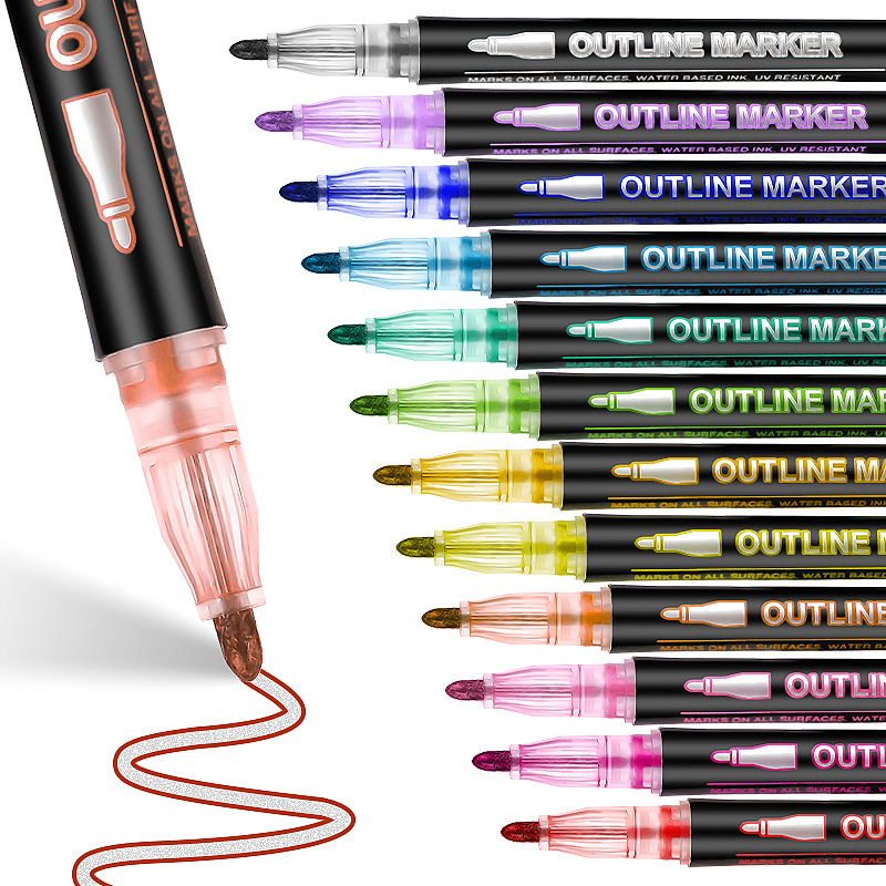 Highlighter Set Pastel - Caneta Marcadora de Contorno Duplo 8-60