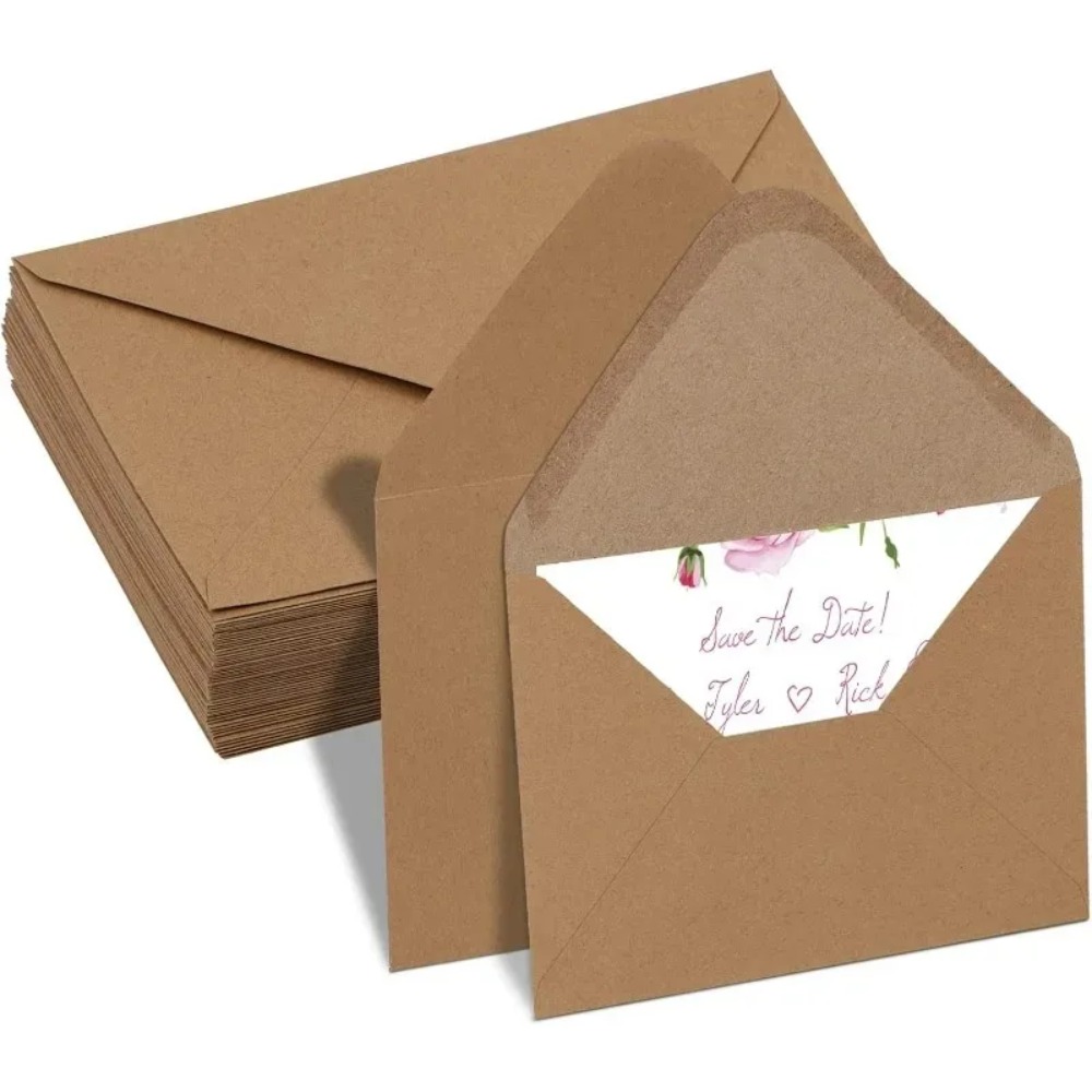 Letter Envelope Kraft - 50 unidades de envelopes clássicos de