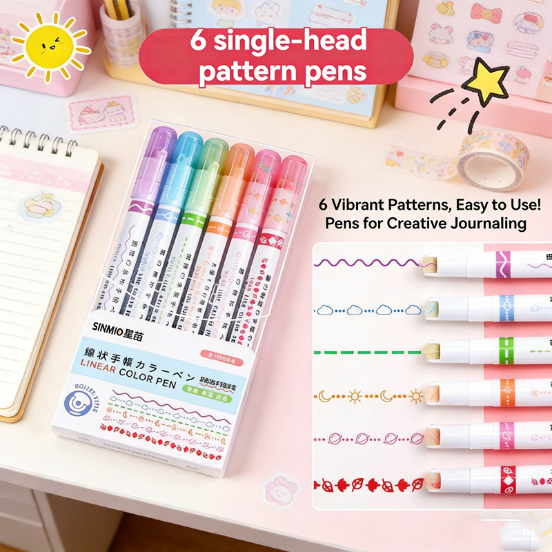 Highlighter Set Pastel - Conjunto de 6-24 Canetas Marcadoras em