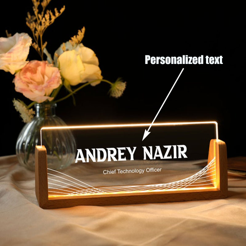 Desk Name Plate - Placa de nome de mesa acrílica