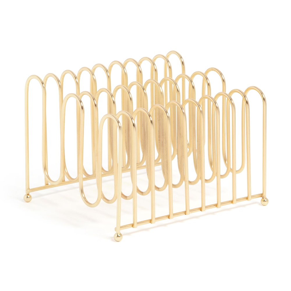 Is Stationery Office Supply - Organizador de Mesa em Arame Dourado