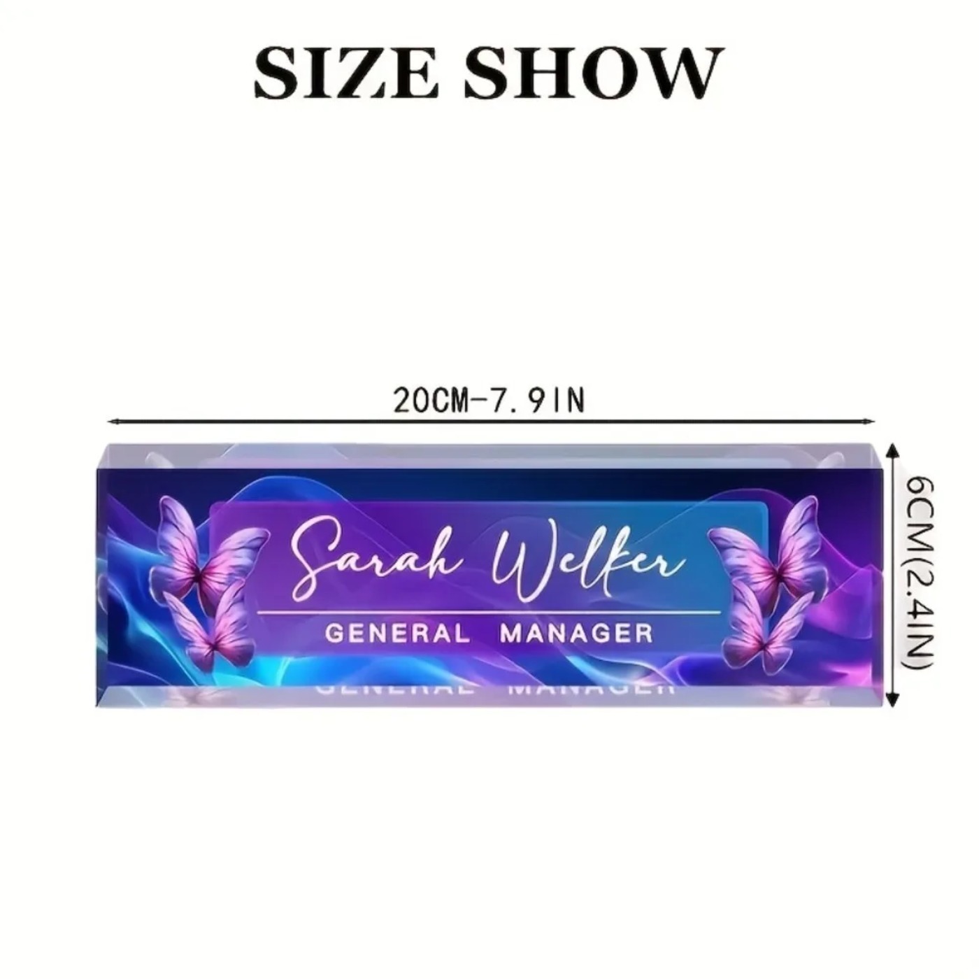 Desk Name Plate - 1 unidade de Placa de Nome