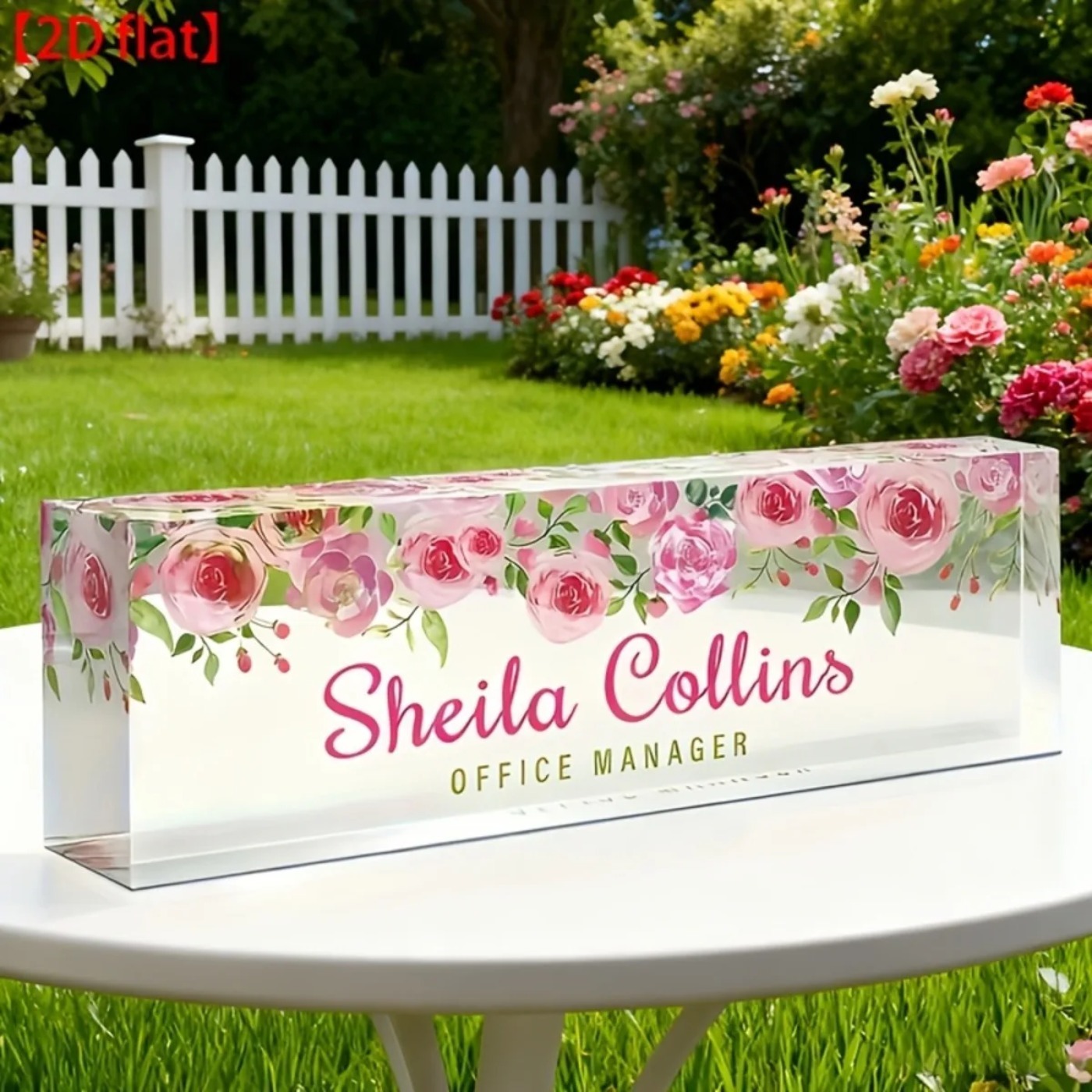 Desk Name Plate - [2D Plano] Placa de Nome de