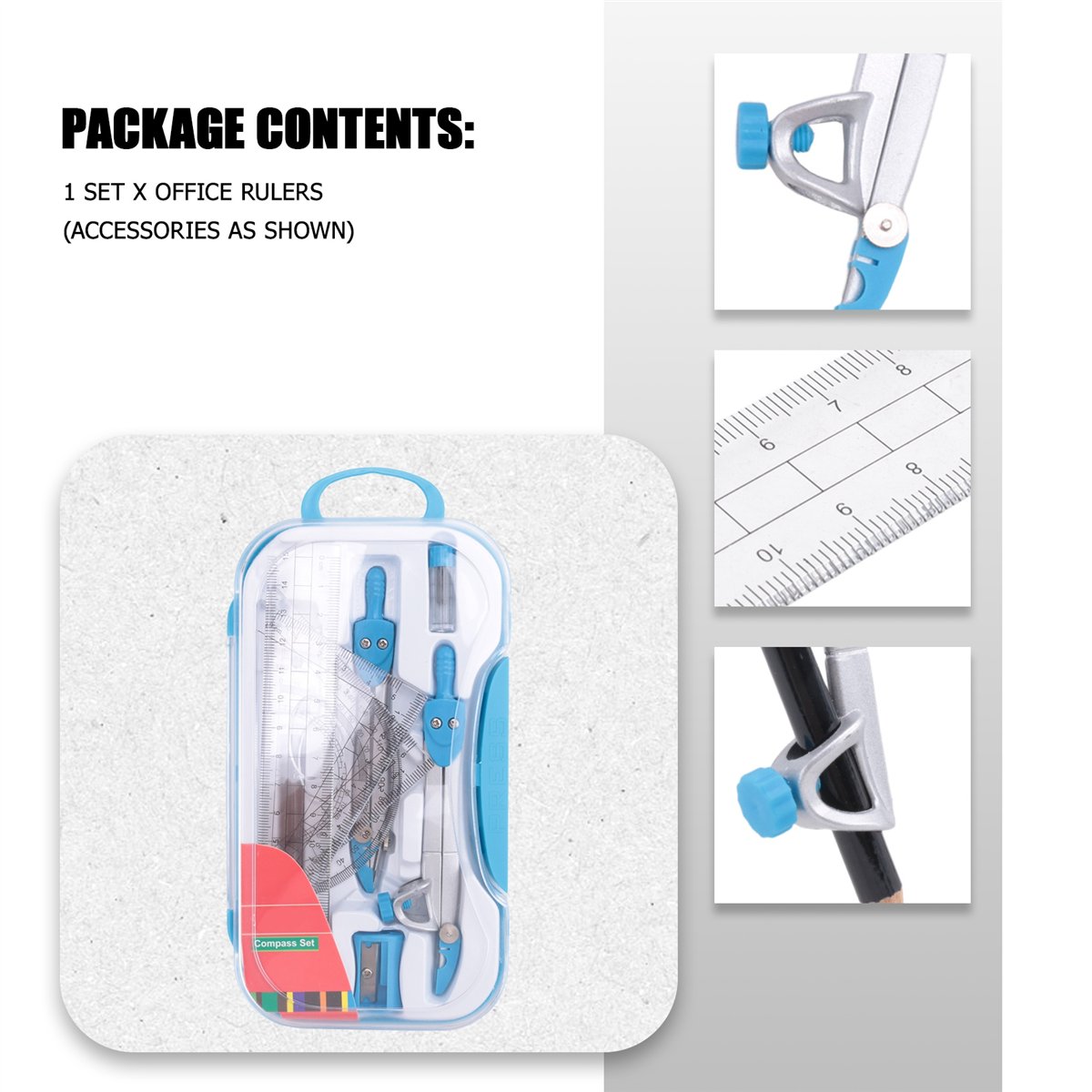 Compass Geometry Set - Conjunto de Compasso Geométrico MALL 10