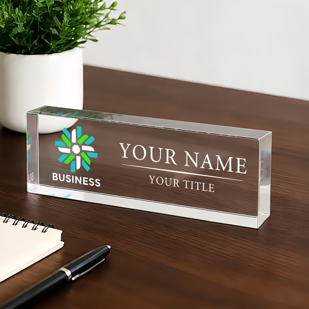 Desk Name Plate - Placa de Nome Personalizada em Acrílico