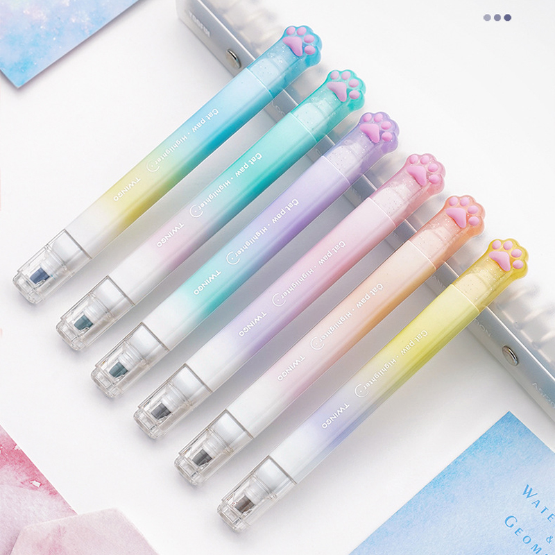 Highlighter Set Pastel - Conjunto de 6 Marcadores Kawaii em