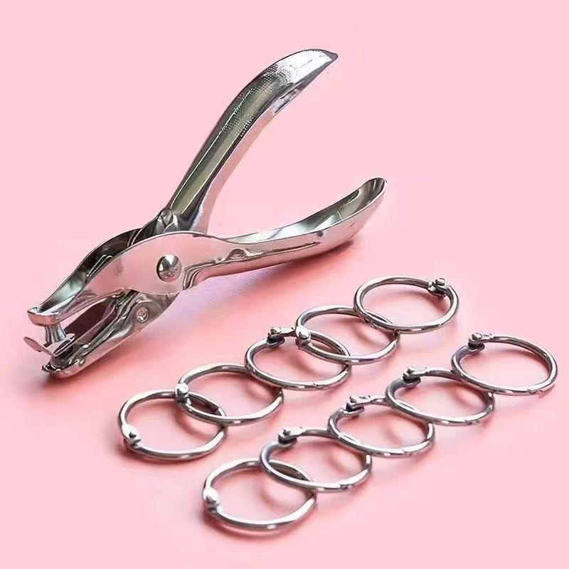 Paper Punch 3 Hole - Perfurador de Papel Manual de Metal