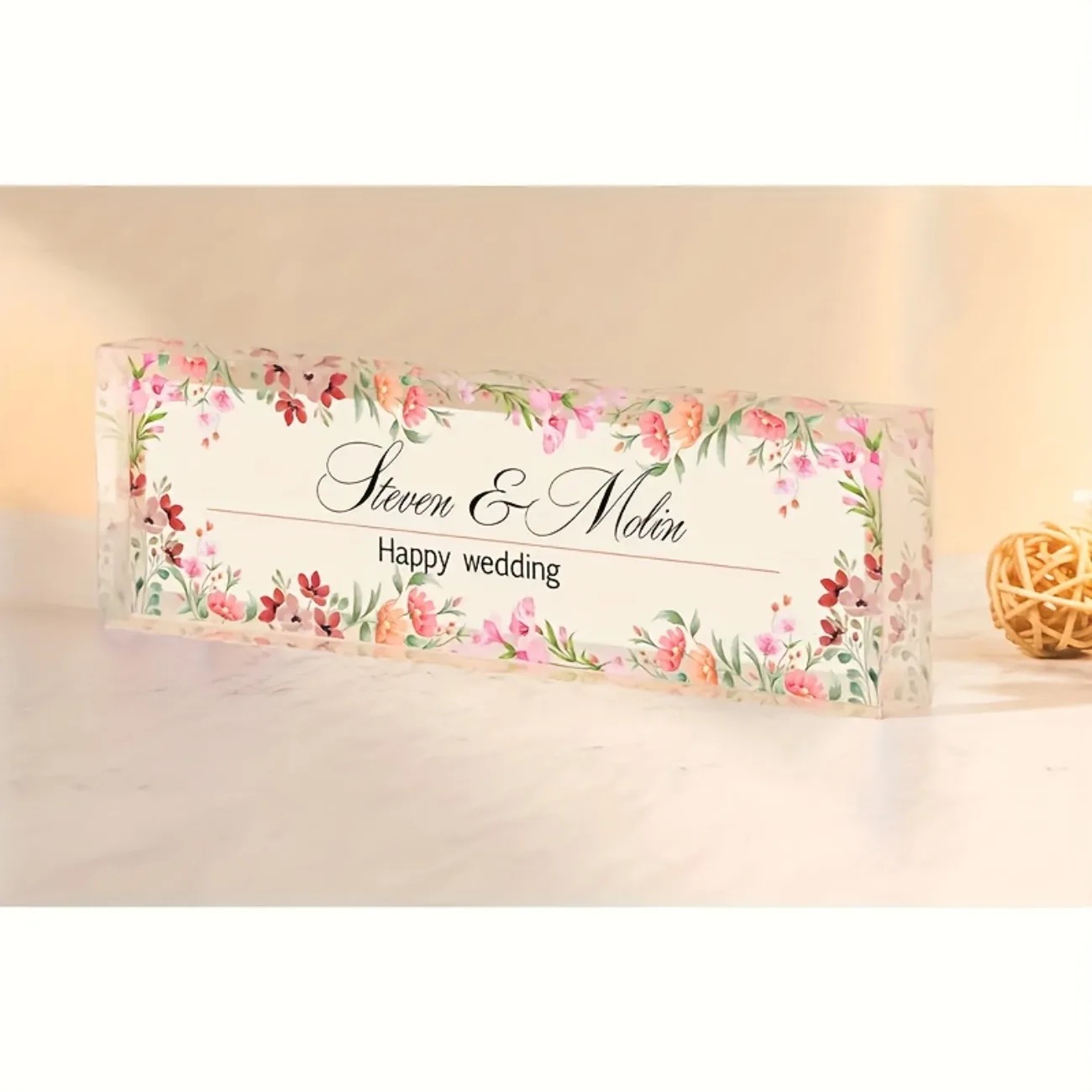 Desk Name Plate - Placa de Nome Personalizável em Acrílico