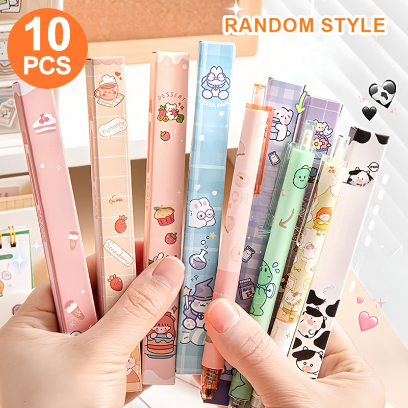 Office Stationery Supply Business - 10 Canetas Gel em Caixa Surpresa,