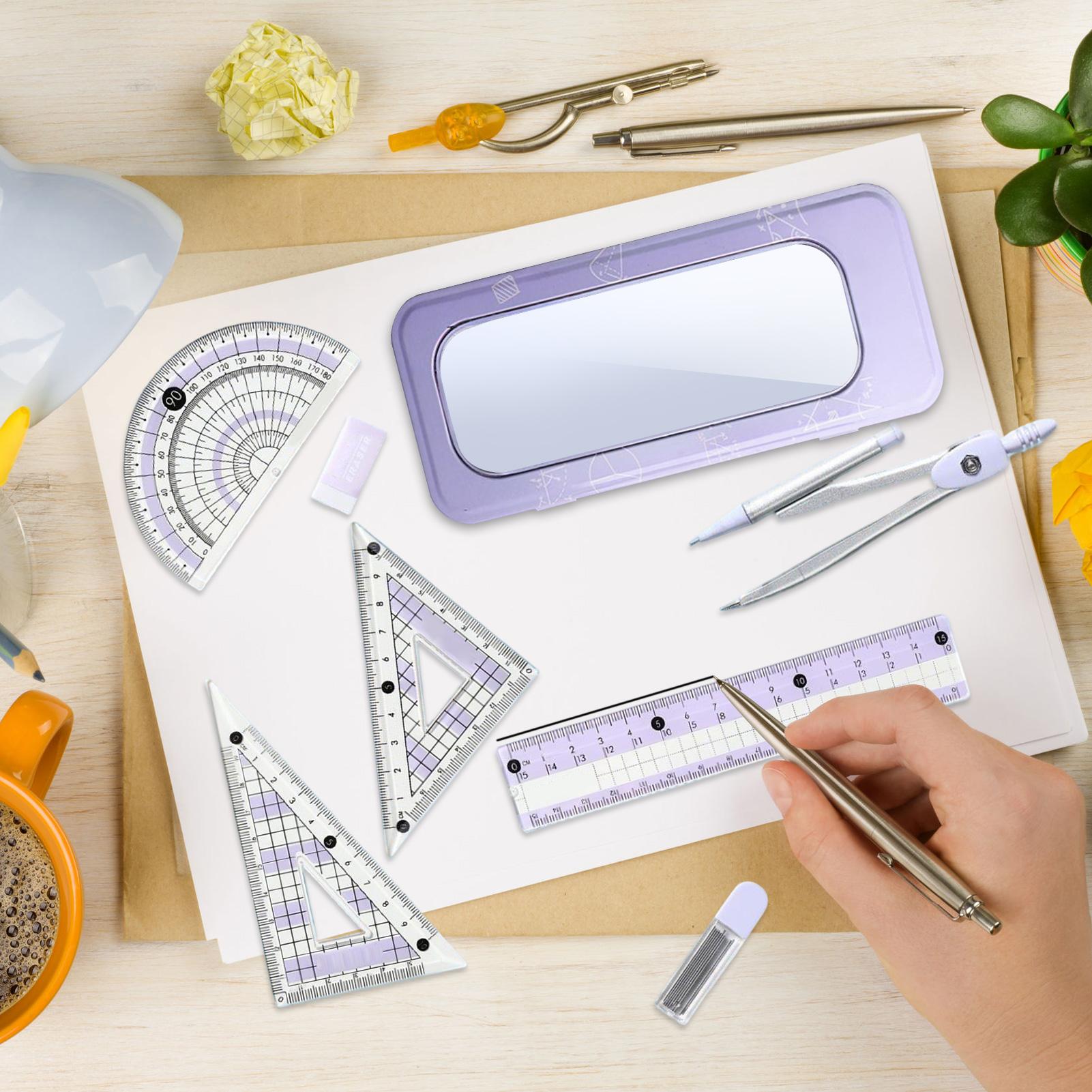 Conjunto geométrico para estud - Compass Geometry Set avaliação e preço