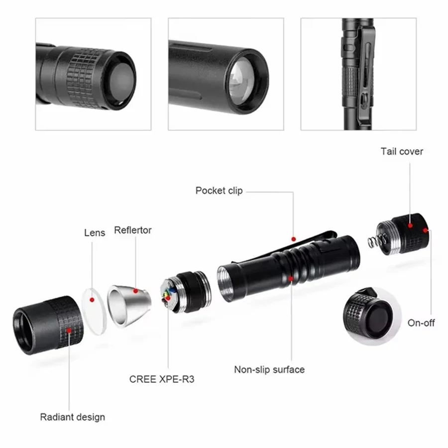 Mini lanterna led portátil de  - Stationery Supply avaliação e preço