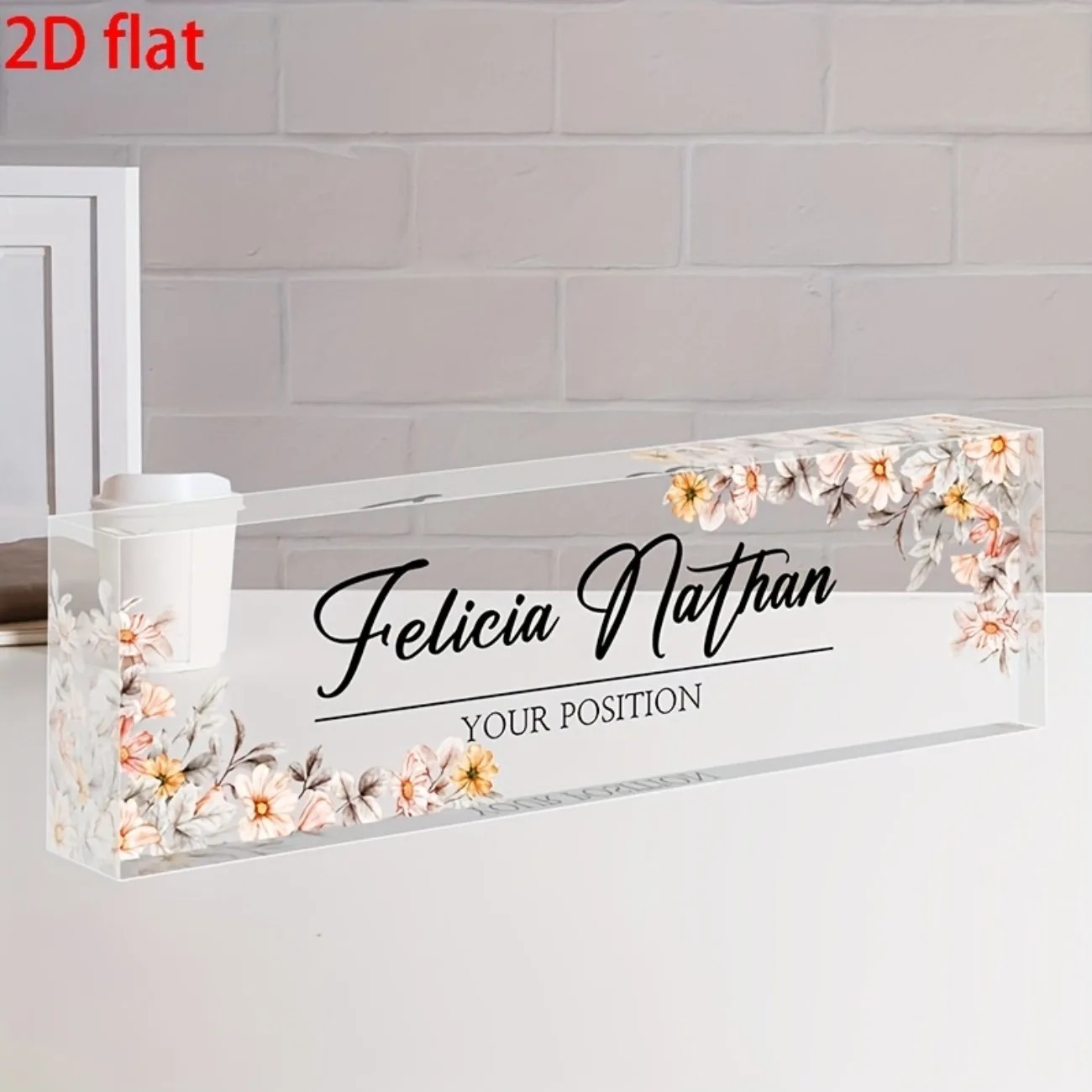 [2D Plano] Placa de Nome Perso - Desk Name Plate avaliação e preço