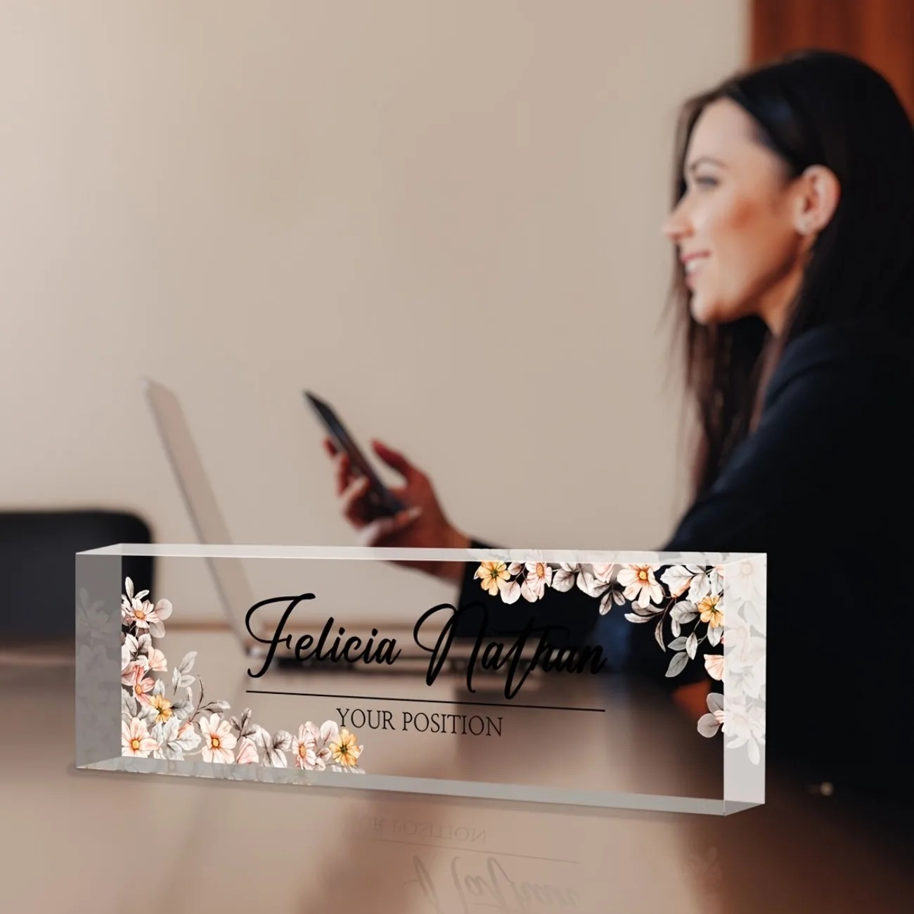 [2D Plano] Placa de Nome Perso - Desk Name Plate avaliação e preço