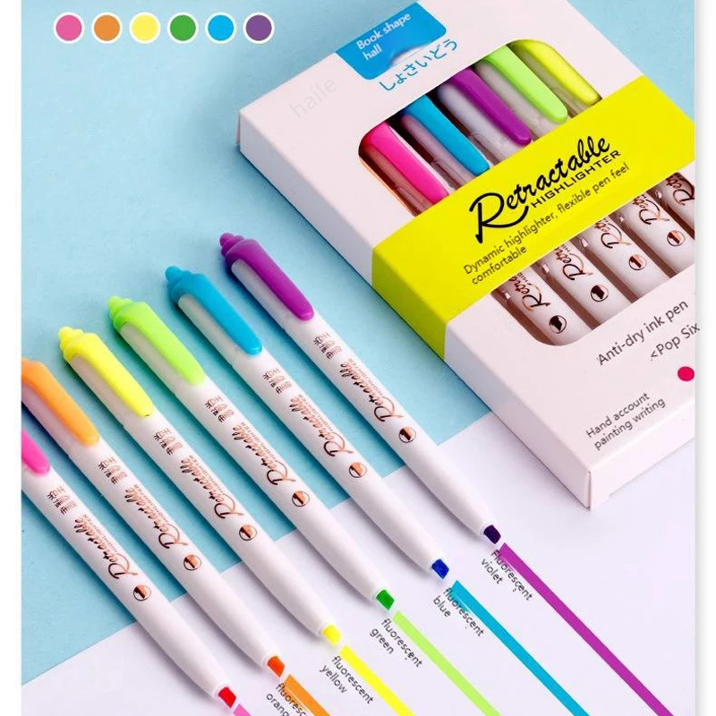 6 cores/conjunto morandi marca - Highlighter Set Pastel avaliação e preço