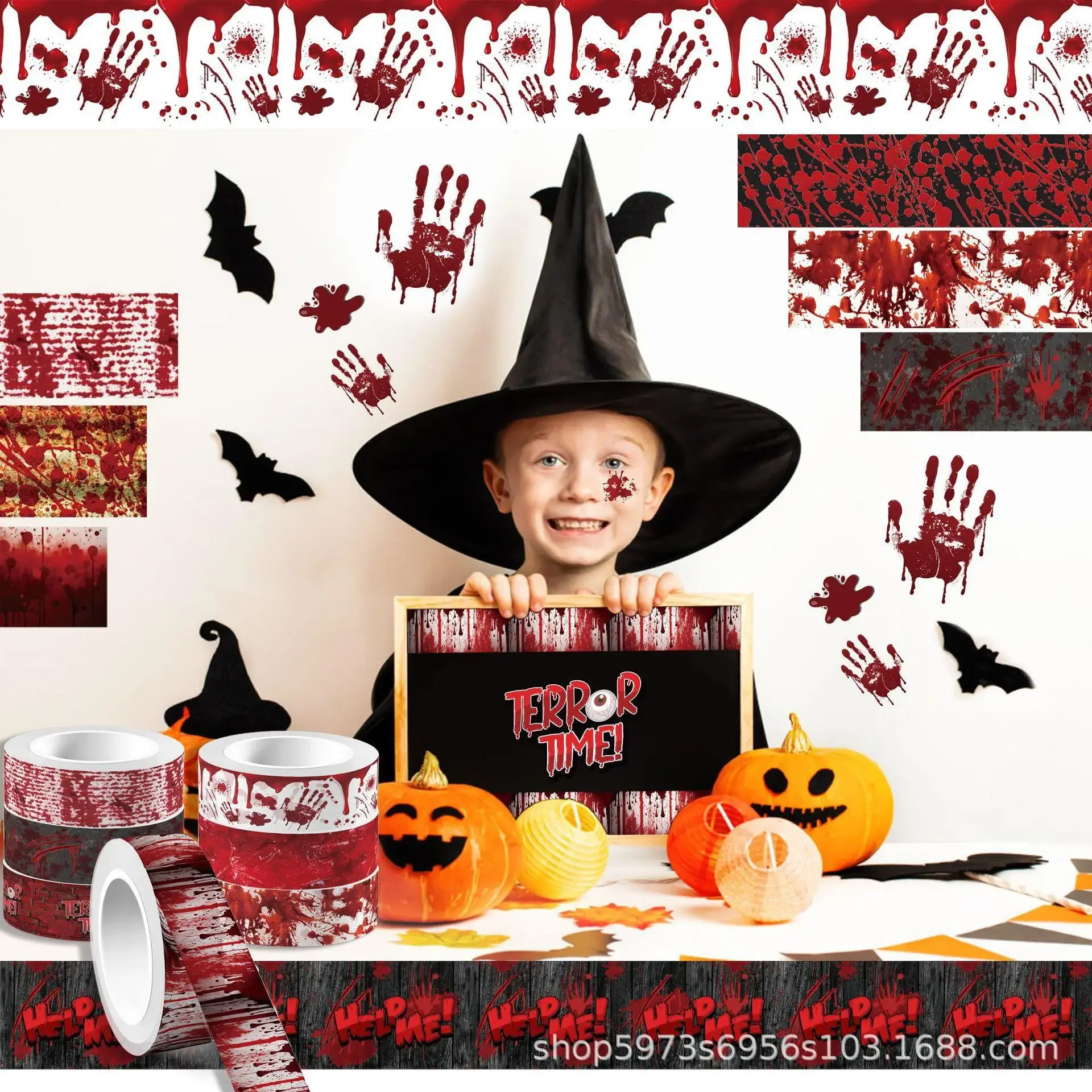 Halloween sangrento mão sangre - Washi Tape Set avaliação e preço