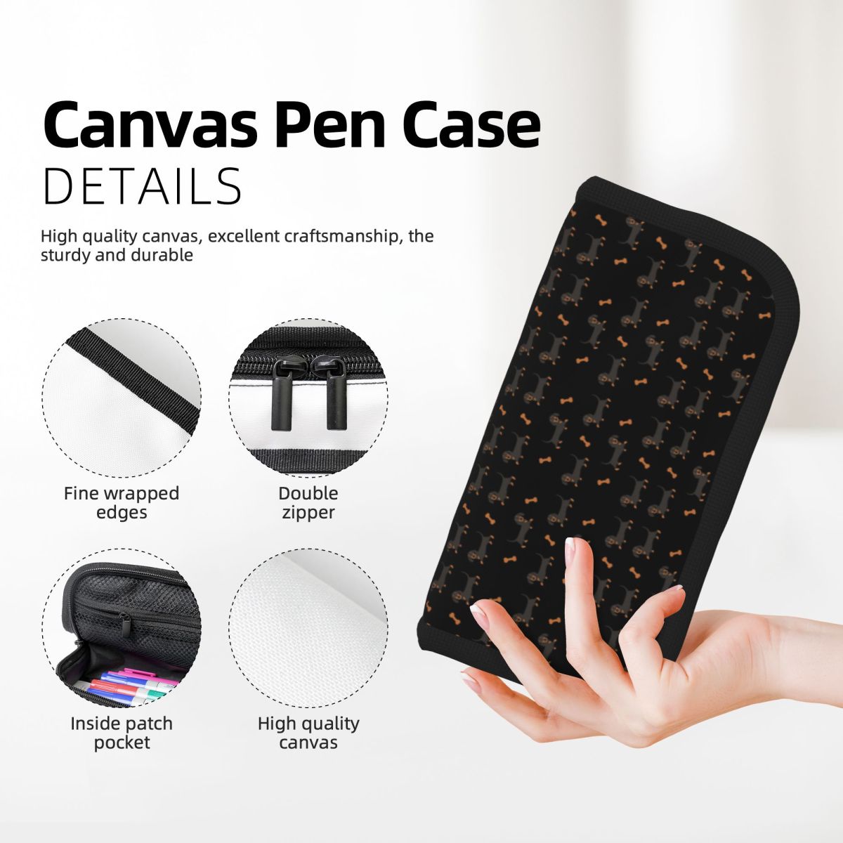 Estojo de lápis preto e marrom - Tan Stationery & Office Supply avaliação e preço