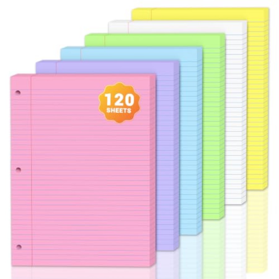 120 Folhas de Papel Colorido 8 - Paper Punch 3 Hole avaliação e preço