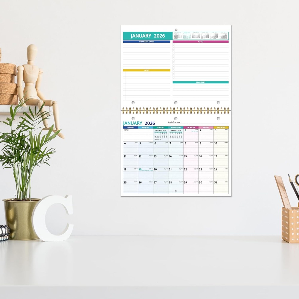 Calendário de Parede 2026 com  - Paper Punch 3 Hole avaliação e preço