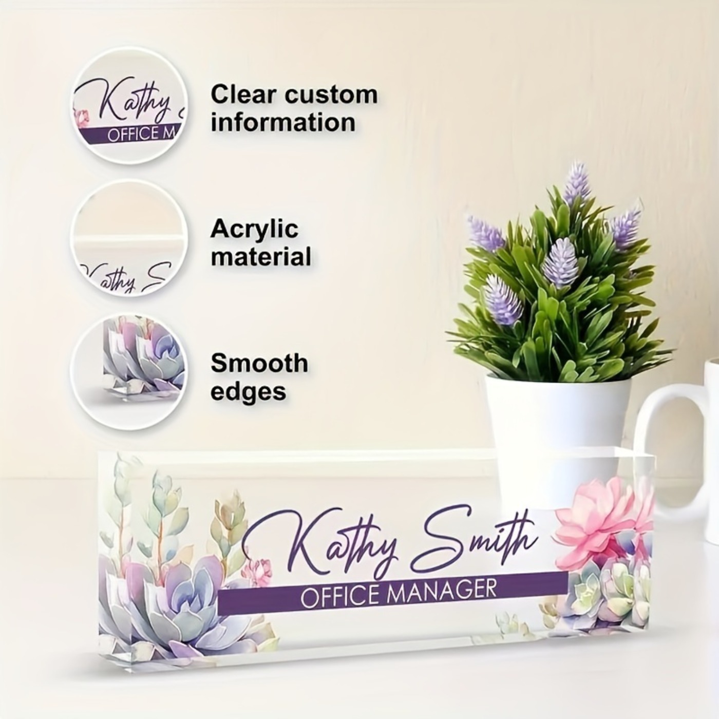 Placa de Nome Personalizada em - Desk Name Plate avaliação e preço